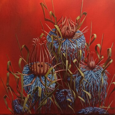 Fleurs ? — Huile sur Toile par Pierre De Béarn
