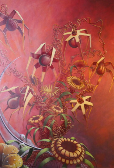 La plume — Huile sur Panneau MDF par Pierre De Béarn